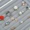 Velvet Glass Jewelry Ring Display Stand Storage Box Ring Earrings Jewelry Box